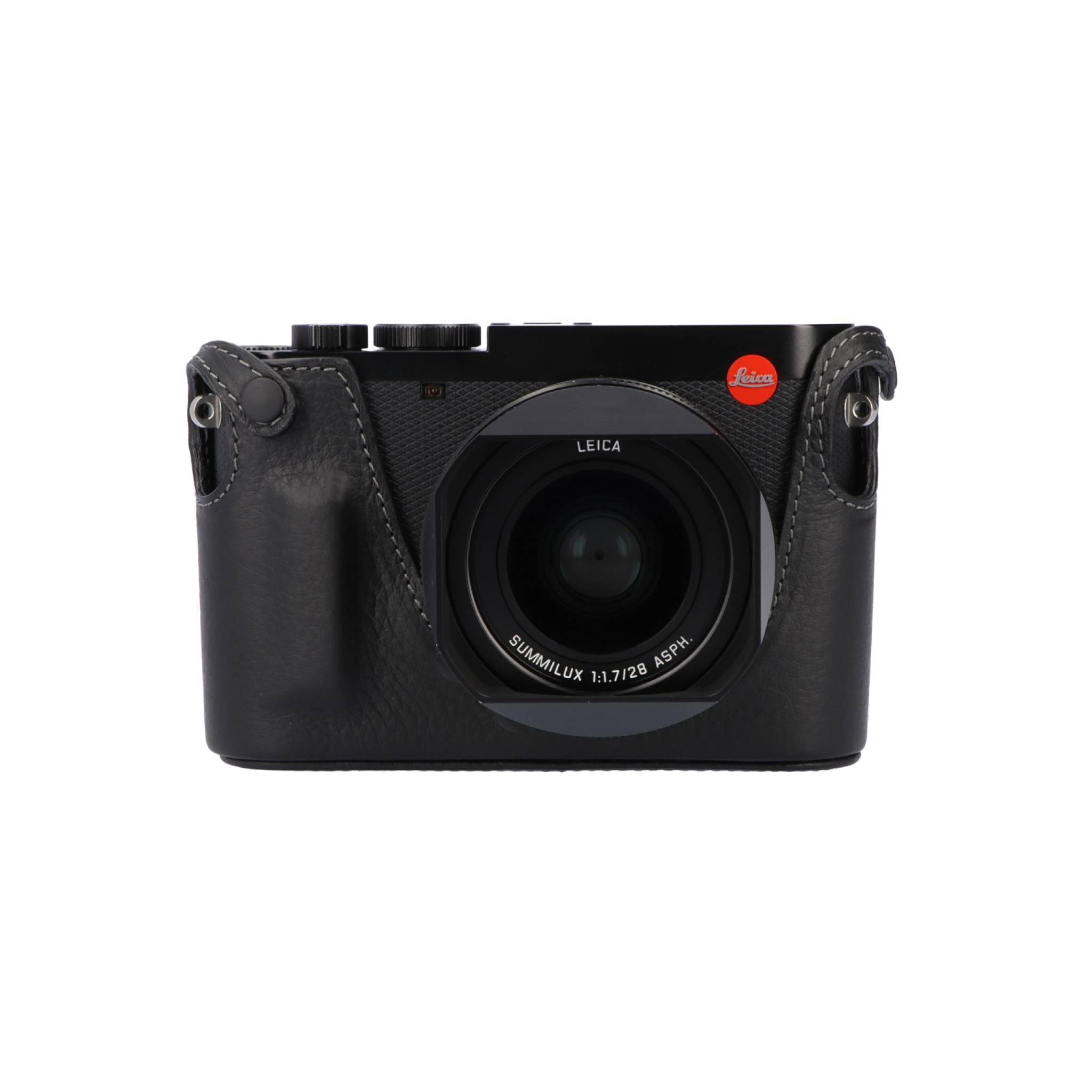 LMB-Q123 BLK, Leather Half Case, black
